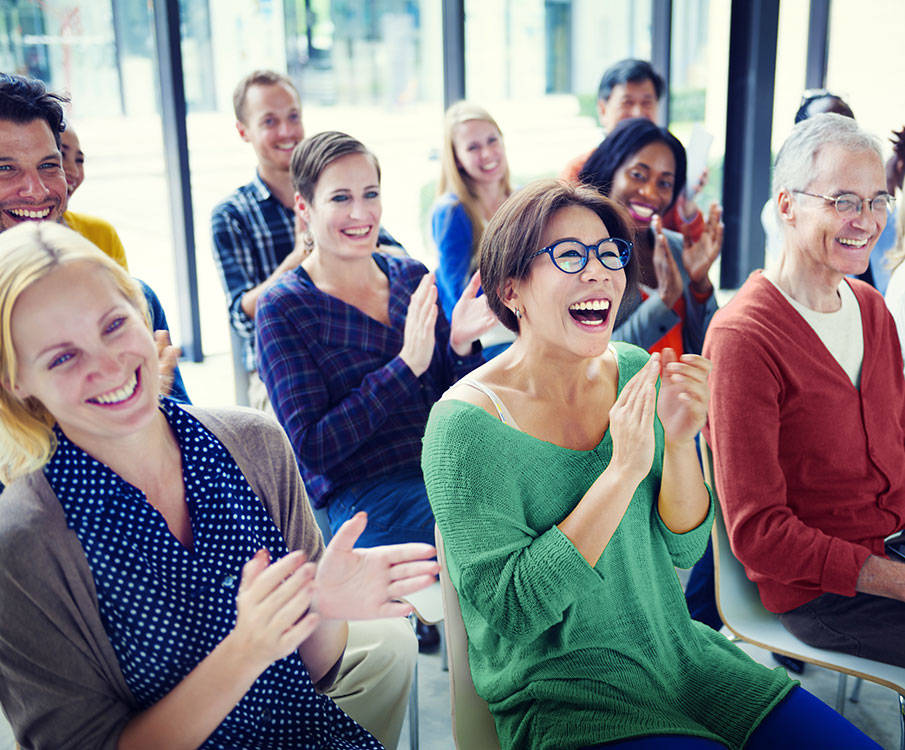 Begeisterte Schulungsteilnehmer